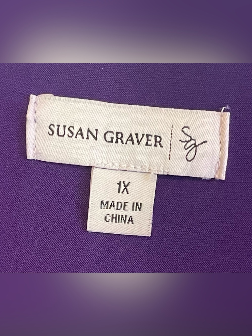 Susan Graver Purple Layered Scoop-Neck Tunic - Picture 3 of 3